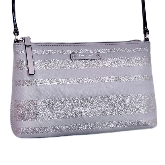 kate spade Handbags - KATE SPADE New York Heaven Lane Crossbody in Lilac/Purple Grey Glittery Stripes